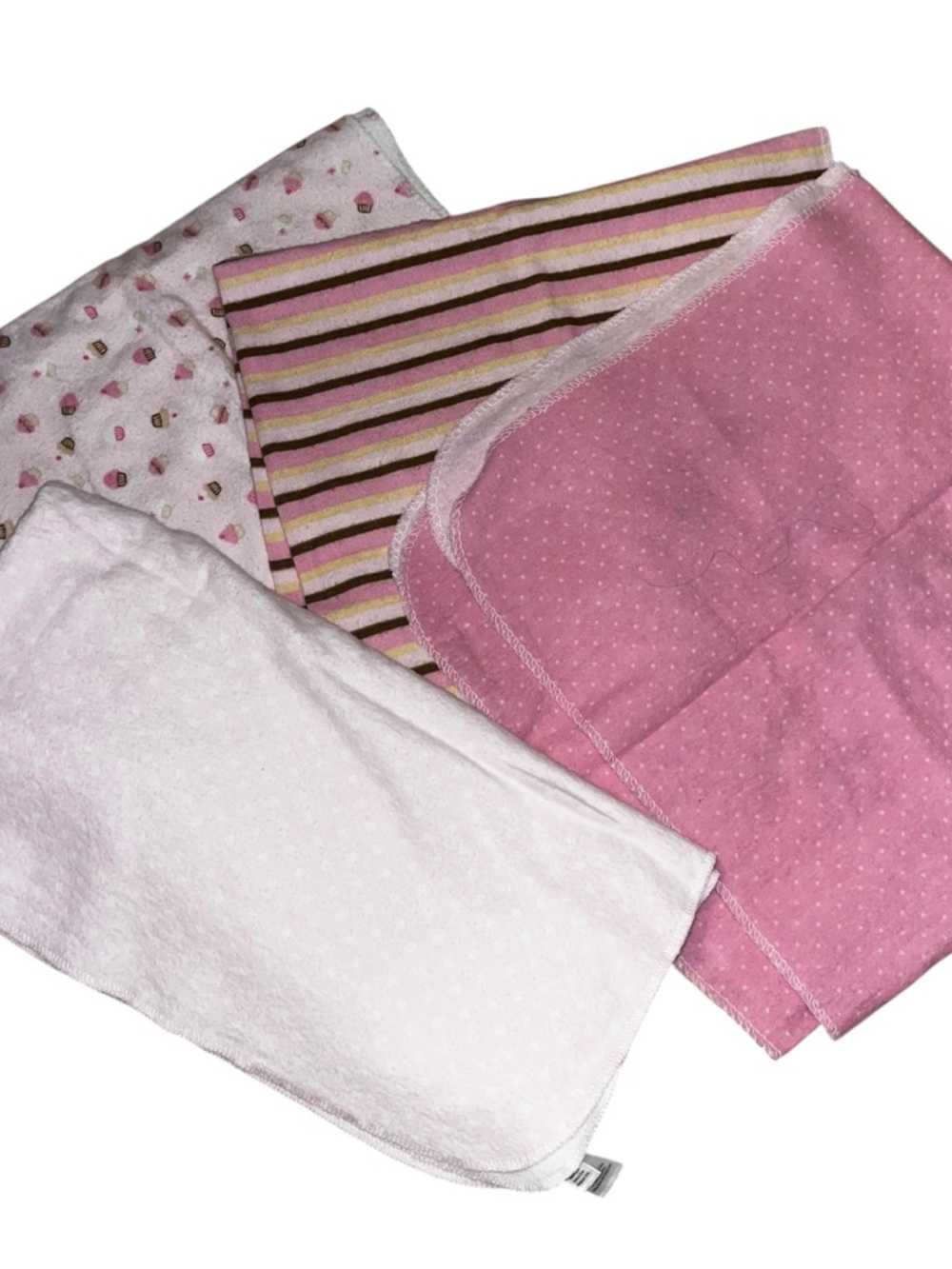 100% cotton pink baby girl infant newborn receiving blanket lot